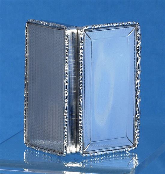 An early Victorian silver snuff box, by Francis Clark, Length 82mm Weight: 3.2 oz/101grms